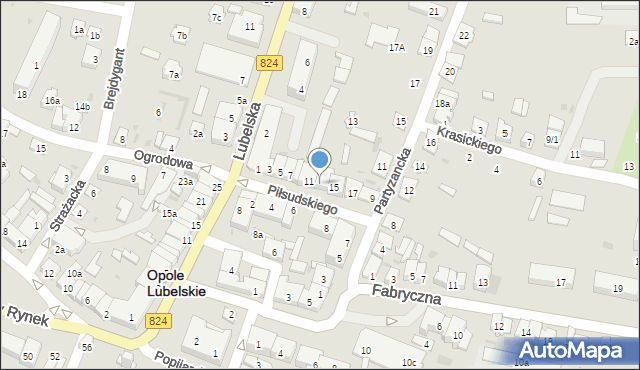 Opole Lubelskie, Piłsudskiego Józefa, marsz., 13, mapa Opole Lubelskie
