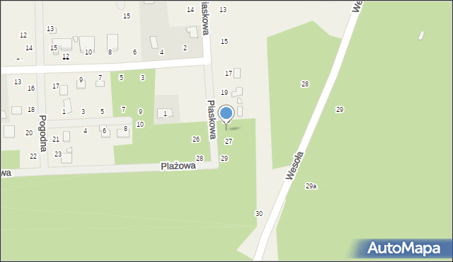 Orchówek, Piaskowa, 25, mapa Orchówek