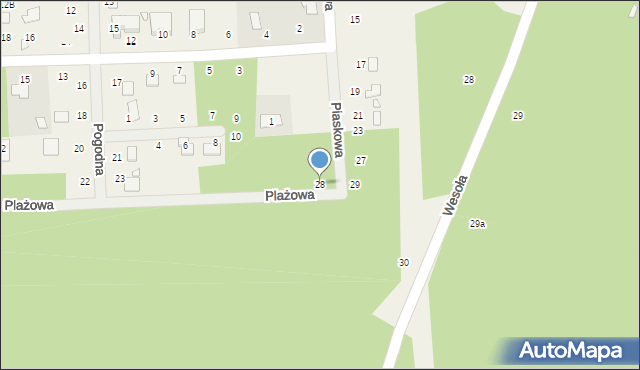 Orchówek, Piaskowa, 28, mapa Orchówek