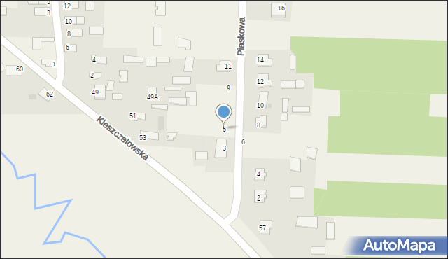 Orla, Piaskowa, 5, mapa Orla