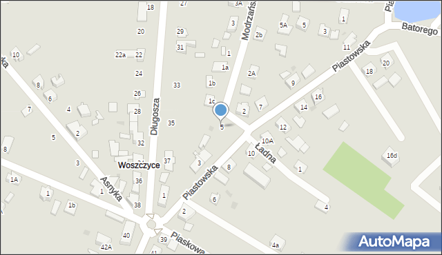 Orzesze, Piastowska, 5, mapa Orzesze