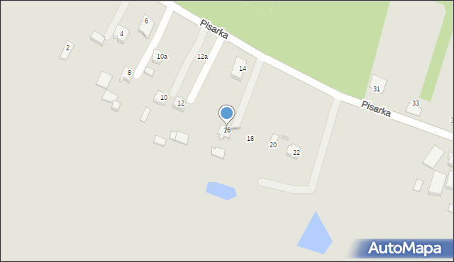 Orzesze, Pisarka, 16, mapa Orzesze