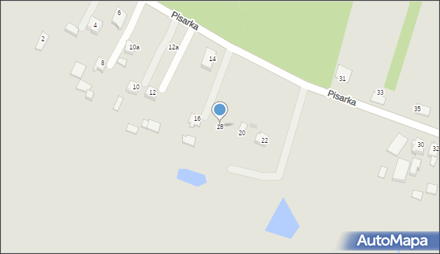 Orzesze, Pisarka, 18, mapa Orzesze