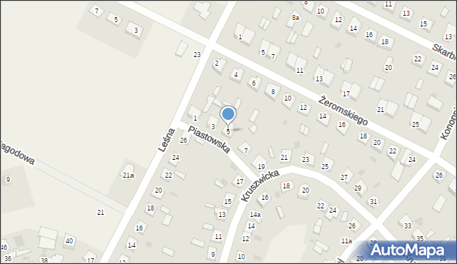 Osięciny, Piastowska, 5, mapa Osięciny