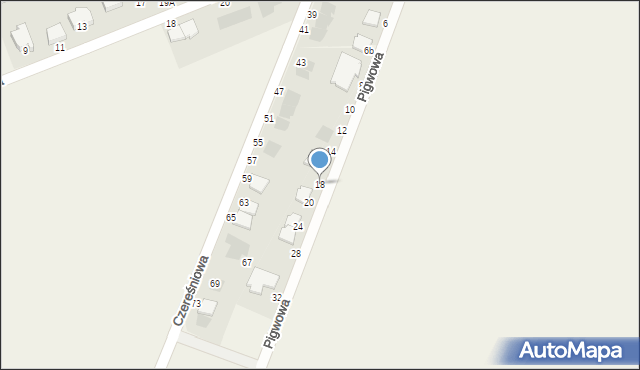 Osiek, Pigwowa, 18, mapa Osiek