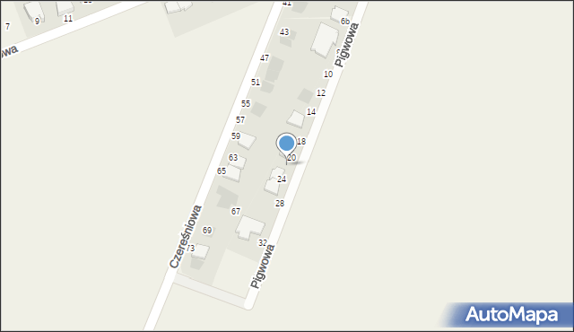 Osiek, Pigwowa, 22, mapa Osiek