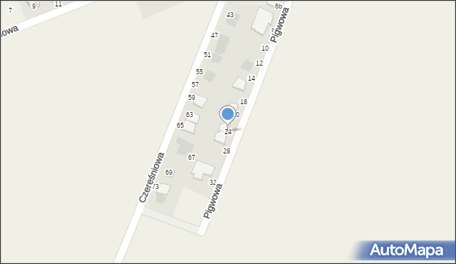 Osiek, Pigwowa, 24, mapa Osiek