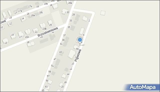 Osiek, Pigwowa, 6a, mapa Osiek