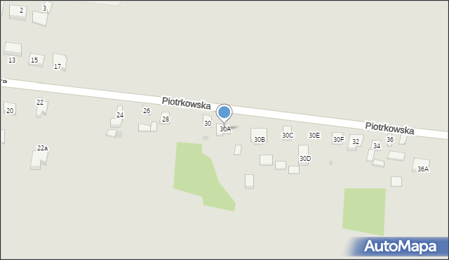 Osjaków, Piotrkowska, 30A, mapa Osjaków