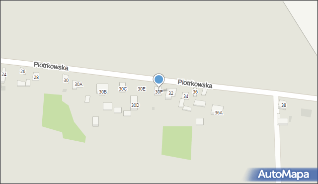 Osjaków, Piotrkowska, 30F, mapa Osjaków