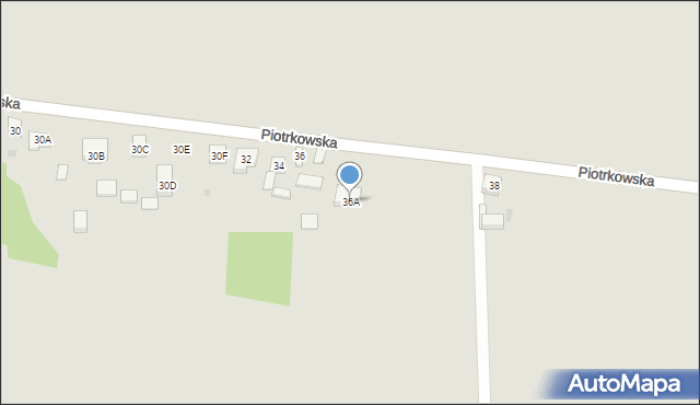 Osjaków, Piotrkowska, 36A, mapa Osjaków