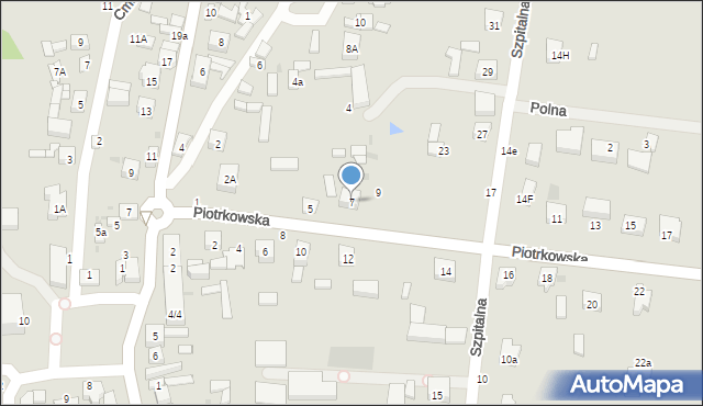 Osjaków, Piotrkowska, 7, mapa Osjaków