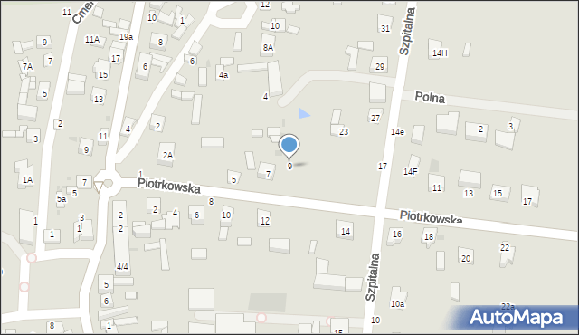Osjaków, Piotrkowska, 9, mapa Osjaków