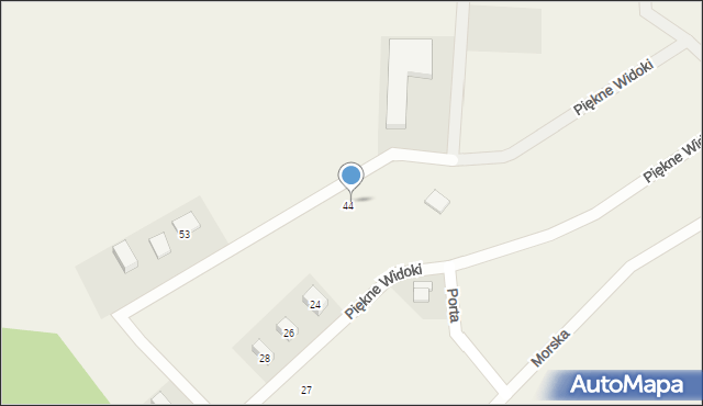 Osłonino, Piękne Widoki, 44a, mapa Osłonino