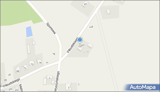 Osolin, Piłsudskiego Józefa, marsz., 112, mapa Osolin