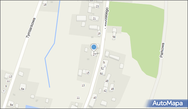 Osolin, Piłsudskiego Józefa, marsz., 17, mapa Osolin