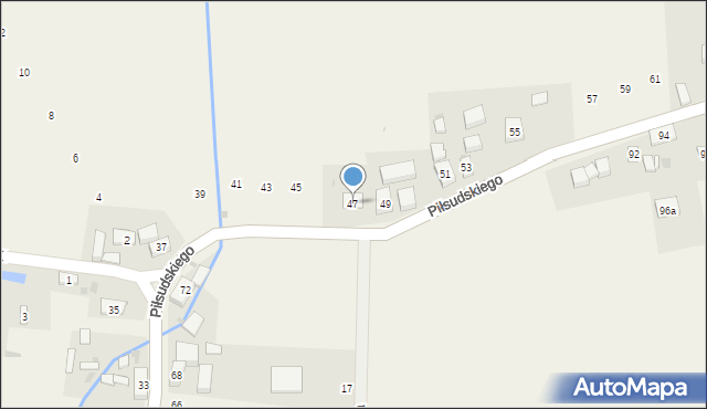 Osolin, Piłsudskiego Józefa, marsz., 47, mapa Osolin