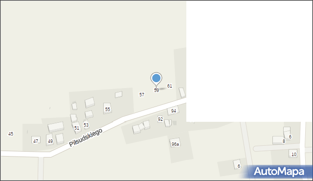 Osolin, Piłsudskiego Józefa, marsz., 59, mapa Osolin
