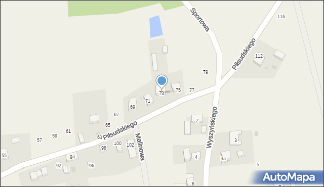 Osolin, Piłsudskiego Józefa, marsz., 73, mapa Osolin
