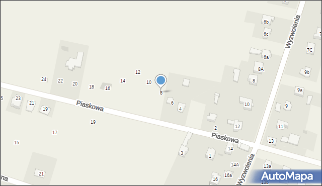 Ossy, Piaskowa, 8, mapa Ossy