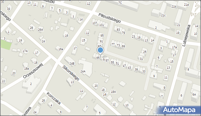 Ostrów Mazowiecka, Piłsudskiego Józefa, marsz., 63, mapa Ostrów Mazowiecka