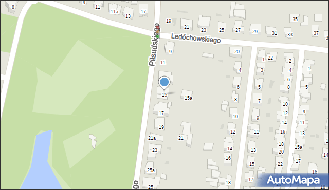 Ostrów Wielkopolski, Piłsudskiego Józefa, marsz., 15, mapa Ostrów Wielkopolski