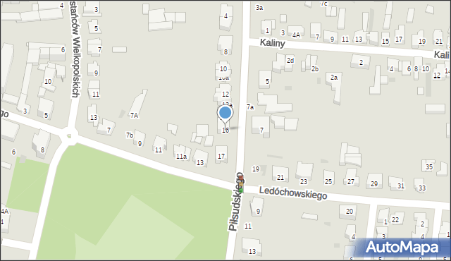 Ostrów Wielkopolski, Piłsudskiego Józefa, marsz., 16, mapa Ostrów Wielkopolski