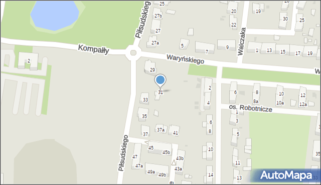 Ostrów Wielkopolski, Piłsudskiego Józefa, marsz., 31, mapa Ostrów Wielkopolski