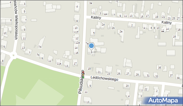 Ostrów Wielkopolski, Piłsudskiego Józefa, marsz., 7, mapa Ostrów Wielkopolski