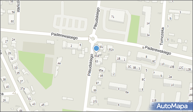 Ostrów Wielkopolski, Piłsudskiego Józefa, marsz., 81a, mapa Ostrów Wielkopolski