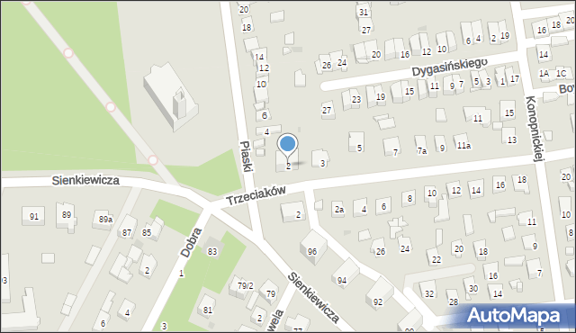 Ostrowiec Świętokrzyski, Piaski, 2, mapa Ostrowiec Świętokrzyski