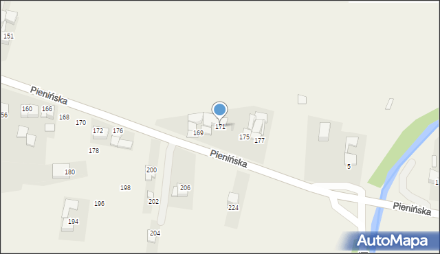 Ostrowsko, Pienińska, 171, mapa Ostrowsko