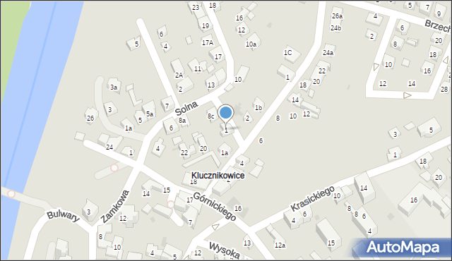 Oświęcim, Piasek, 1, mapa Oświęcimia