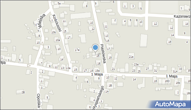 Otmuchów, Piastowska, 16a, mapa Otmuchów