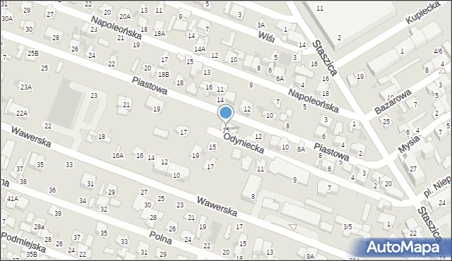 Otwock, Piastowa, 15, mapa Otwock