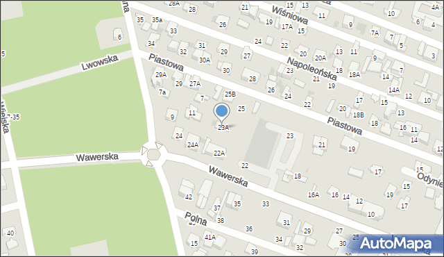 Otwock, Piastowa, 23A, mapa Otwock