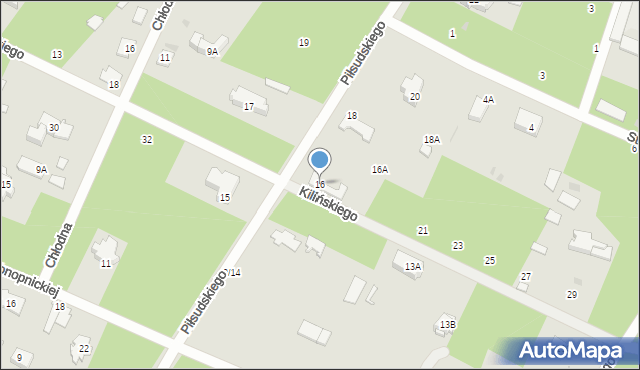 Otwock, Piłsudskiego Józefa, marsz., 16, mapa Otwock