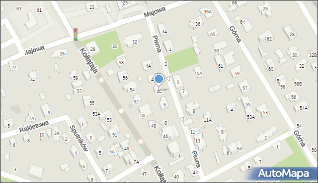 Otwock, Piwna, 4C, mapa Otwock