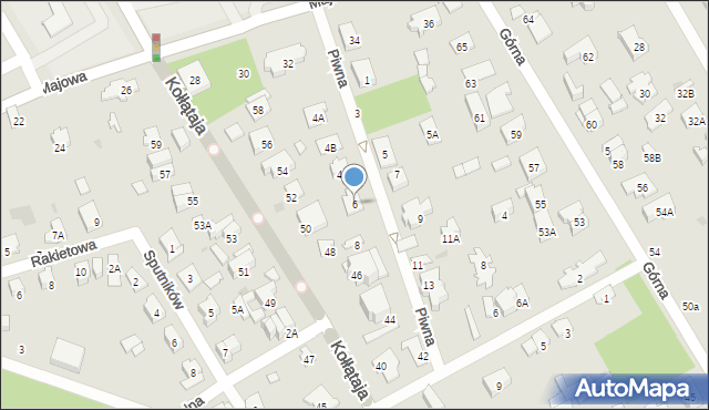 Otwock, Piwna, 6, mapa Otwock