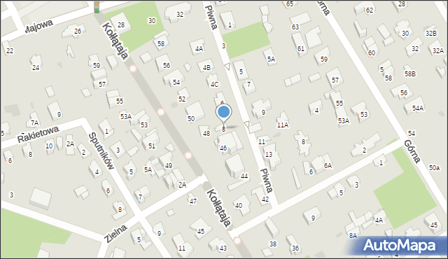 Otwock, Piwna, 8, mapa Otwock