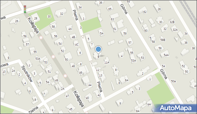 Otwock, Piwna, 9, mapa Otwock