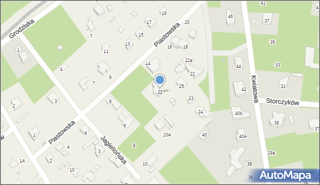 Owczarnia, Piastowska, 12, mapa Owczarnia