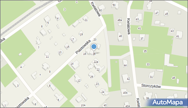 Owczarnia, Piastowska, 18, mapa Owczarnia