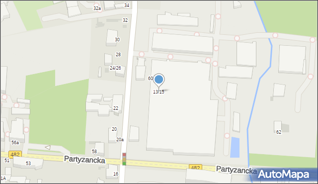 Pabianice, Piłsudskiego Józefa, marsz., 13/15, mapa Pabianic