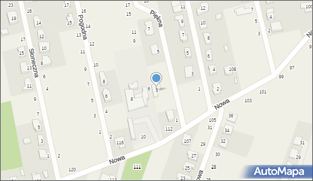 Palędzie, Piękna, 3, mapa Palędzie