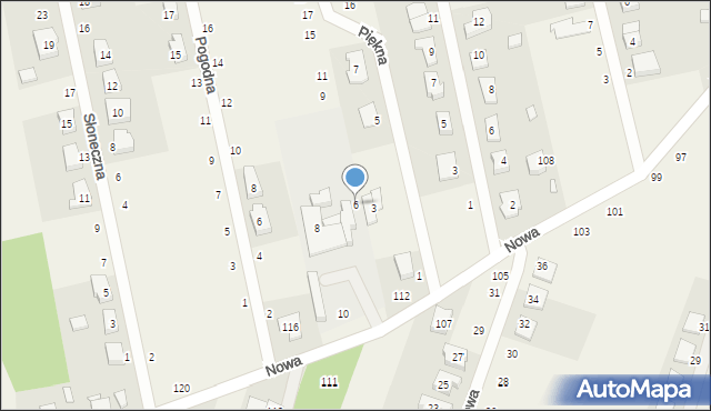 Palędzie, Piękna, 6, mapa Palędzie