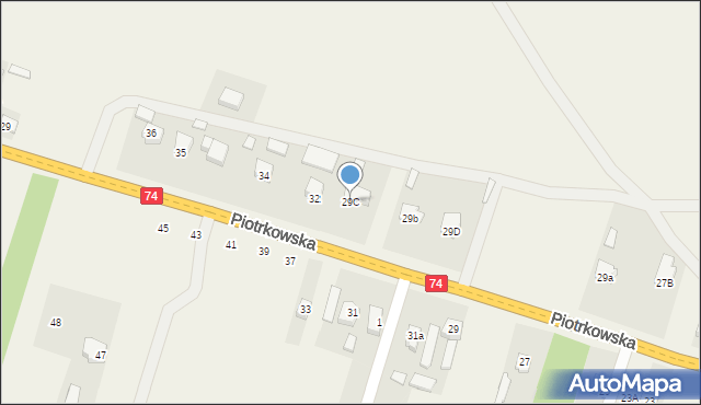 Paradyż, Piotrkowska, 29C, mapa Paradyż