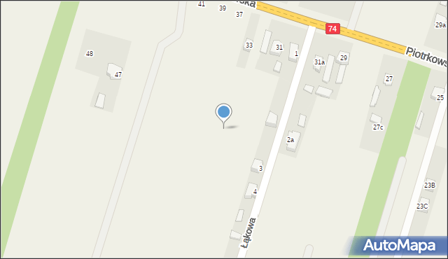 Paradyż, Piotrkowska, 33a, mapa Paradyż