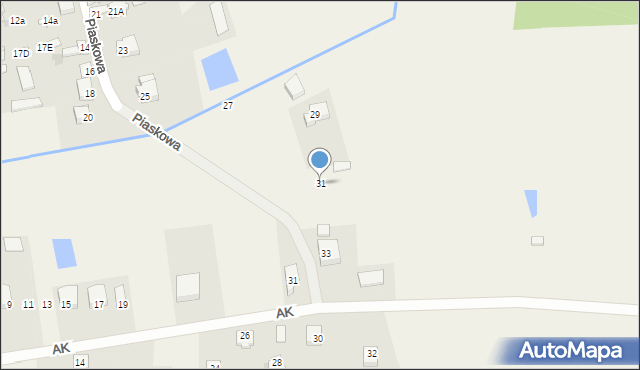 Parysów, Piaskowa, 31, mapa Parysów