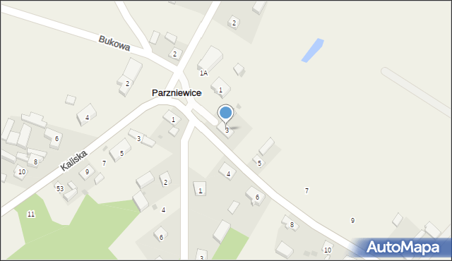 Parzniewice, Piotrkowska, 3, mapa Parzniewice